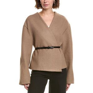 Colette Rose Womens Woven Blazer, Brown